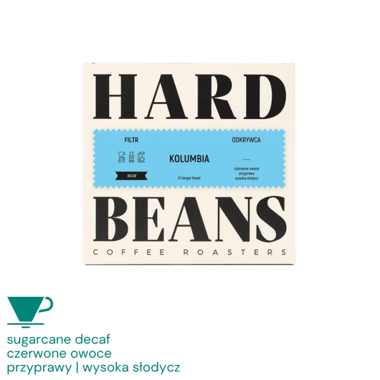Hard Beans Kolumbia Odkrywca El Vergel bezkofeinowa filter 250 g | CoffeeLove