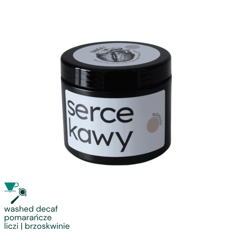 Serce Kawy Kolumbia Błogość decaf omniroast 250 g | CoffeeLove